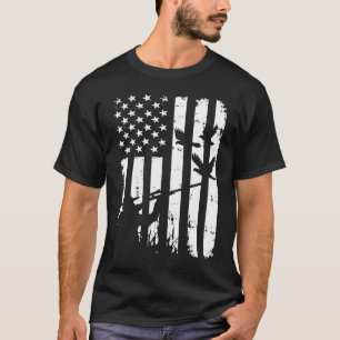Kühle abgenutzte Vintage-USA-Flagge Taubenjagd T-Shirt
