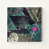 Kühle abstrakte digitale Graffiti-Kunst Geometrie Notizblock (Rückseite)
