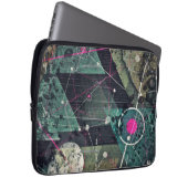 Kühle abstrakte digitale Graffiti-Kunst Geometrisc Laptopschutzhülle (Vorne Rechts)