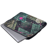 Kühle abstrakte digitale Graffiti-Kunst Geometrisc Laptopschutzhülle (Vorne Knopf)