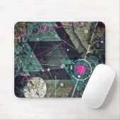 Kühle abstrakte digitale Graffiti-Kunst Geometrisc Mousepad (Mit Mouse)
