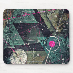 Kühle abstrakte digitale Graffiti-Kunst Geometrisc Mousepad
