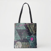 Kühle abstrakte digitale Graffiti-Kunst Geometrisc Tasche (Vorderseite)