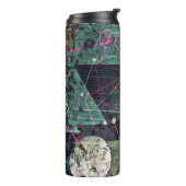 Kühle abstrakte digitale Graffiti-Kunst geometrisc Thermosbecher (Nach links gedreht)