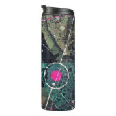 Kühle abstrakte digitale Graffiti-Kunst geometrisc Thermosbecher (Nach rechts gedreht)