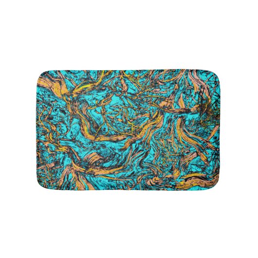 Kühle abstrakte Kunst Badematte (Vorderseite)