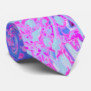 Kühle abstrakte Retro-Natur in Hot Pink und Lila Krawatte