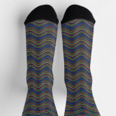 Kühle abstrakte wellige Linienkunst Thunder_Cove Socken (Oben)