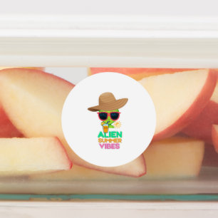 Kühle Alien-Sommerferien-Vibes Etiketten
