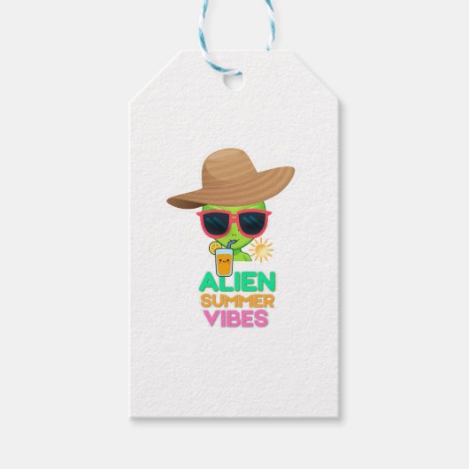 Kühle Alien-Sommerferien-Vibes Geschenkanhänger (Vorderseite)