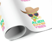 Kühle Alien-Sommerferien-Vibes Geschenkpapier (Rolleneckpunkt)