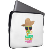 Kühle Alien-Sommerferien-Vibes Laptopschutzhülle (Vorne Rechts)