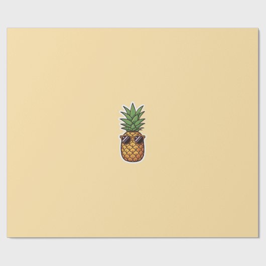 Kühle Ananas mit Sonnenbrille Geschenkpapier (Flach)