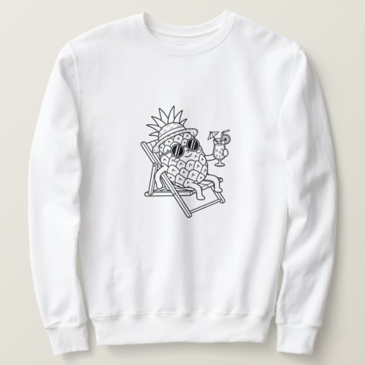 Kühle Ananas Sommer Stimmung Sweatshirt (Design vorne)