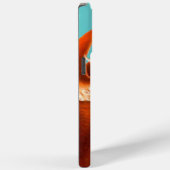 Kühle Aqua und Orangen-Oktopus Case-Mate iPhone Hülle (Rückseite / Rechts)