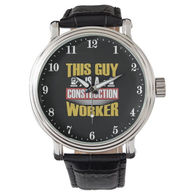 Kühle Arbeiter-Wortkunst  Armbanduhr (Vorderseite)