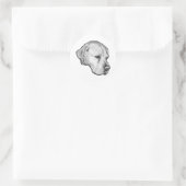 Kühle Atemumrandung Runder Aufkleber (Tasche)