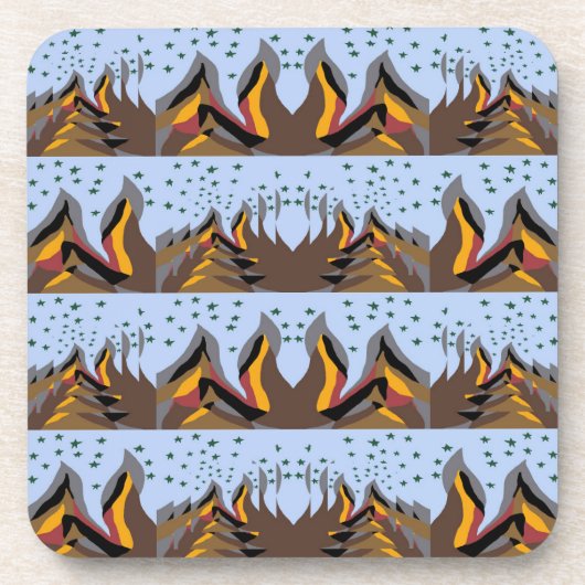 Kühle Berge Getränkeuntersetzer (Vorderseite)