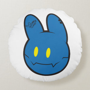 Kühle Blaue Bunny Gang Cartoon-Rundkissen Rundes Kissen