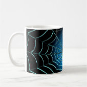 Kühle blaue Spinnennetz Kaffeetasse (Links)