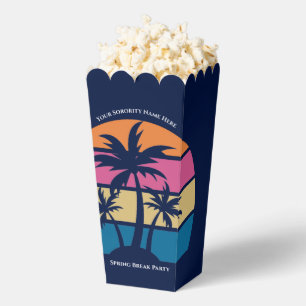 Kühle blaue Strandparty-Palmen Popcorn Geschenkschachtel