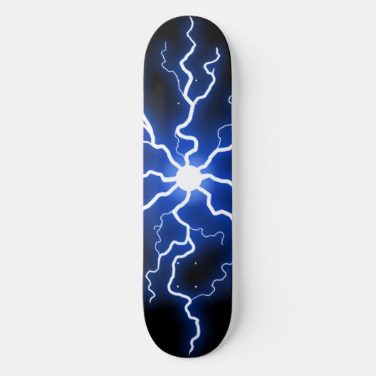 Kühle blaue Stromspannung Skateboard (Vorderseite)