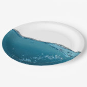 Kühle Blaue Welle Pappteller (Schrägansicht)