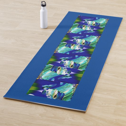 Kühle blaue Yogamatte (Beispiel)