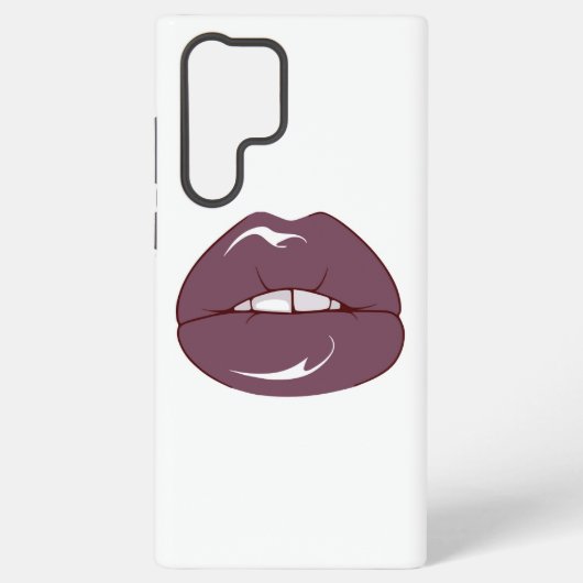 Kühle braune Lippen Samsung Galaxy Hülle (Rückseite)