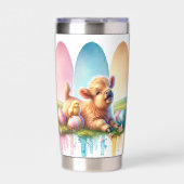 Kühle Brushhub Ostern Hochland Kuh 20oz Thermobecher (Vorderseite)