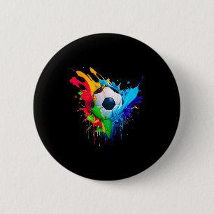 Kühle Bunte Fußball Spritz Liebe Fußball Kunst S Button