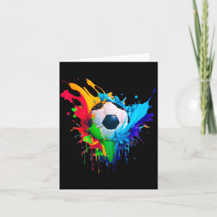 Kühle Bunte Fußball Spritzer Liebe Fußball Kunst S Karte