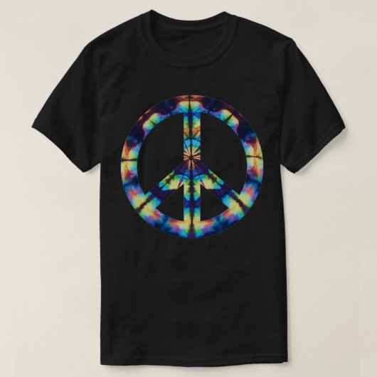 Kühle bunte Tie Dye Optik Peace Zeichen Pullover  (Design vorne)
