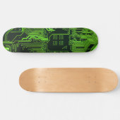 Kühle Computer-Schaltplatine Grün Skateboard (Horizontal)