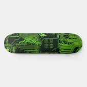 Kühle Computer-Schaltplatine Grün Skateboard (Horizontal)