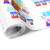 Kühle den 4. Juli herunter Geschenkpapier (Rolleneckpunkt)
