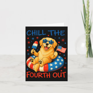 Kühle den Vierten aus Golden Retriever Patriotisch Karte
