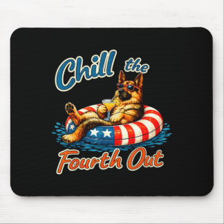 Kühle den vierten deutschen Schäferhund 4. Juli  Mousepad