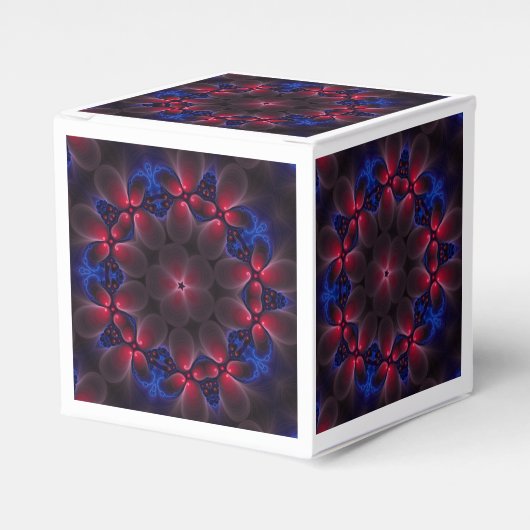 Kühle digitale, violette Fraktalkunst Geschenkschachtel (Vorderseite)