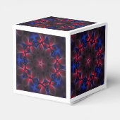 Kühle digitale, violette Fraktalkunst Geschenkschachtel (Rückseite)