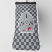 Kühle doppelte graue karierte Monogramm Golf Headcover (Rotieren 90)
