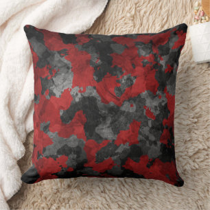 Kühle Dunkelrote Camouflage-Dekokissen Kissen