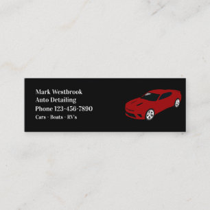 Kühle einfache minimalistische Auto-Detailing-Serv Mini Visitenkarte