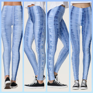 Kühle Eisblaue Streifen Chic Leggings