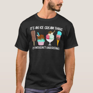 Kühle Eiscreme-Kunst für Männer Frauen Gelato-Kege T-Shirt