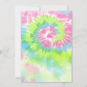 Kühle Eisskates Tie Dye Geburtstag Einladung (Rückseite)