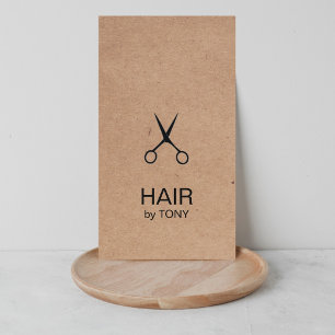 Kühle elegante Kraftpapier-Schere für Friseure Visitenkarte