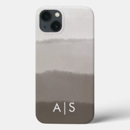 Kühle elegante monogrammierte Initialen Davy Gray  Case-Mate iPhone Hülle