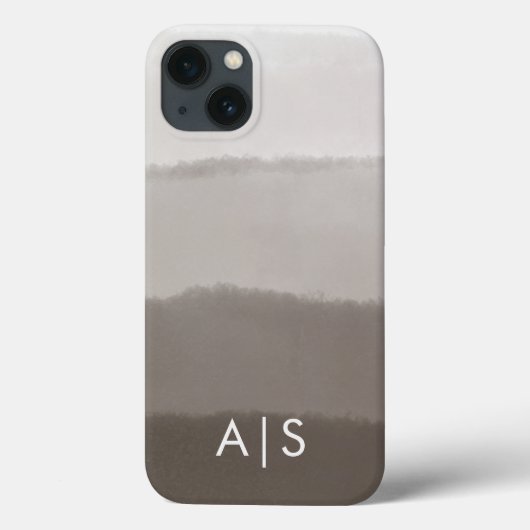 Kühle elegante monogrammierte Initialen Davy Gray Case-Mate iPhone Hülle (Rückseite)