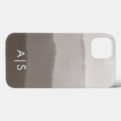Kühle elegante monogrammierte Initialen Davy Gray Case-Mate iPhone Hülle (Rückseite (Horizontal))